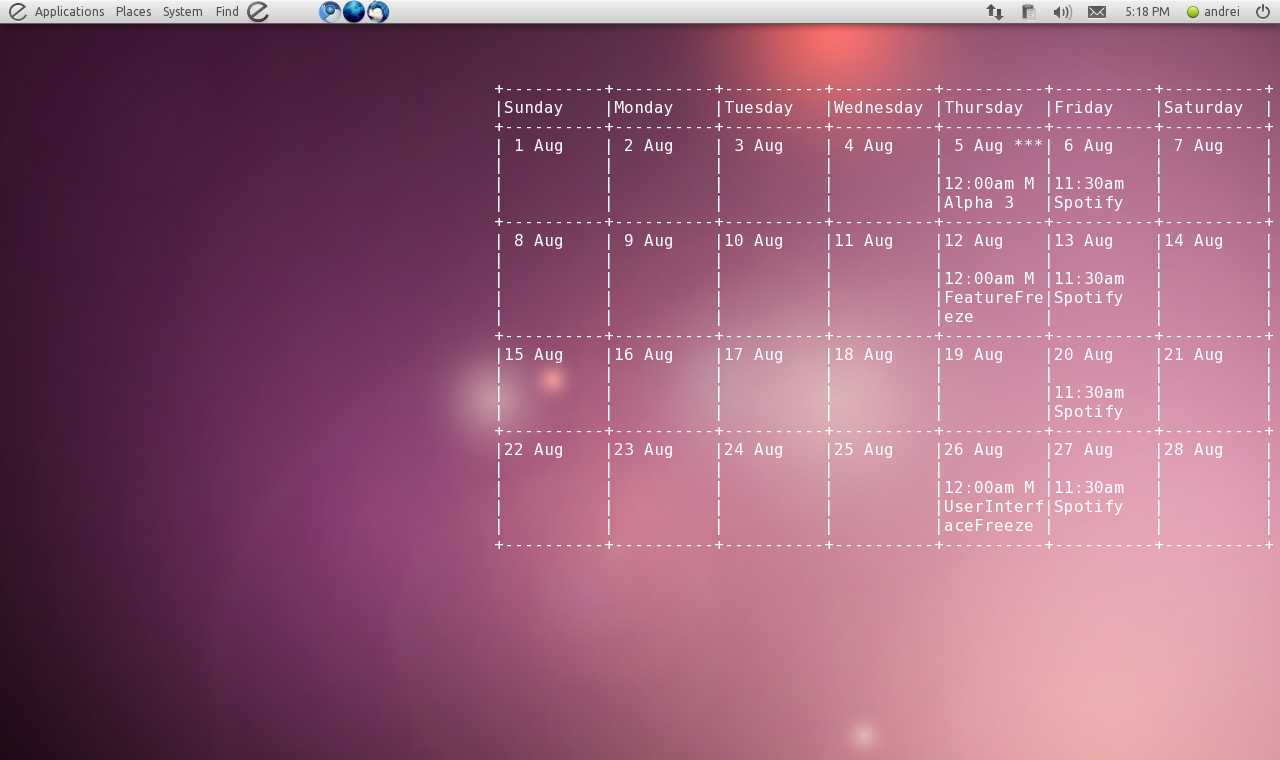 Display Google Calendar On Your Desktop Using Gcalcli And Conky Web Display Google Calendar On Your Desktop Using Gcalcli And Conky Web